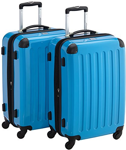 HAUPTSTADTKOFFER® · 2er Hartschalen Kofferset · 2X Handgepäck 87 Liter (cyanblau)