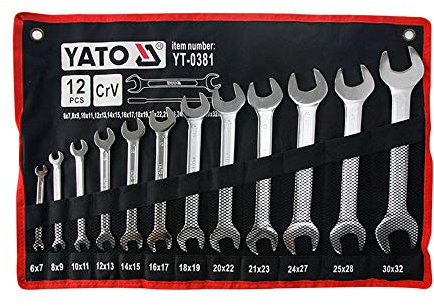 YATO YT-0381 - doble abierta la llave inglesa llave de boca fija 6-32mm 12pcs