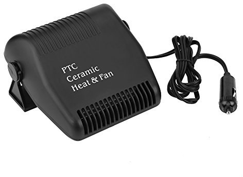 Auto Heizlüfter, Qiilu Auto Defroster Demister, 12V 150W Auto 2-in-1 Heizung für Tragbare Autoheizung Defroster, mit Überhitzungsschutz und 180°Drehung Heizgebläse Ventilator Wärmer