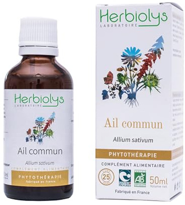 Herbiolys - Teinture mère Ail commun (Allium sativum) 50 ml | Extrait de Plantes fraîches - Circulation - Phytothérapie Bio - Fabriqué en France