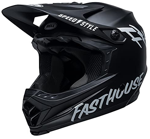 BELL Full-9 Fusion MIPS Adult Full Face Bike Helmet - Fasthouse Matte Black/White (2023), X-Large (59-61 cm)