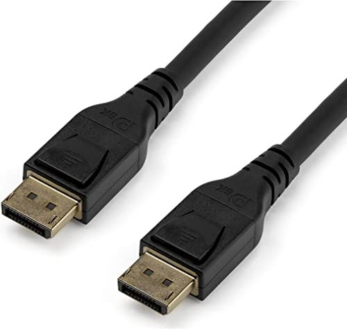 StarTech.com 5m VESA Certified DisplayPort 1.4 Cable - 8K 60Hz HBR3 HDR - 16ft Super UHD DisplayPort to DisplayPort Monitor Cord - Ultra HD 4K 120Hz DP 1.4 Slim Video Cable M/M DP Connector (DP14MM5M)