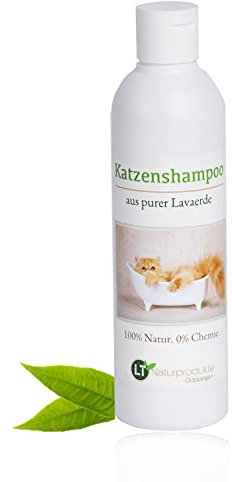 Katzenshampoo | Bio | sanfte Fellpflege ohne Chemie & Seife | gegen Juckreiz | hypoallergen | mit original marokkanischer Lavaerde | 250ml | Neuer Glanz für Kurz- und Langfell