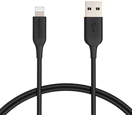Amazon Basics Verbindungskabel Lightning auf USB-A, MFi-zertifiziertes Ladekabel für iPhone, schwarz, 0.9 m, 2 Stück