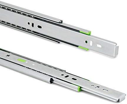 LANZZAS Schubladenschienen 2 Paar (4 Stück), 550 mm (eingeschoben), kugelgelagert, Tragkraft 40 kg, Vollauszüge mit Selbsteinzug