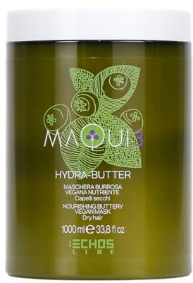 Echosline Maqui 3 Hydra-Butter Maschera Burrosa Vegana Capelli Secchi - 1000 ml