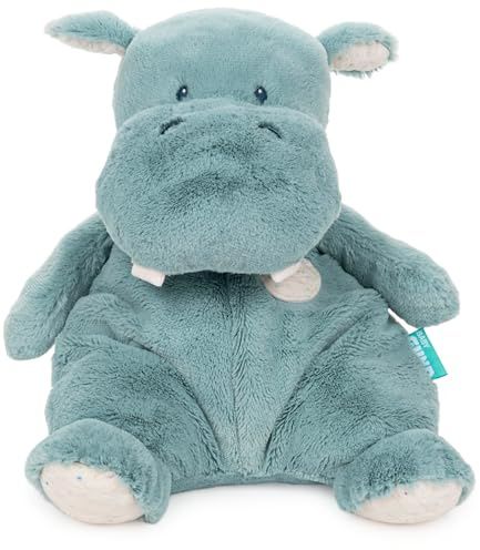 GUND Baby Oh So Snuggly Hippo Large Plush Stuffed Animal for Babies and Infants, Teal, 12.5”