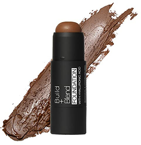 Palladio BUILD + BLEND Foundation Stick, Kontur-Stick für das Gesicht, professionelles Make-up für den perfekten Look, 0,25 Unzen, Warm Brown