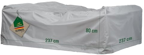 Mehr Garten Premium Protect Lounge Abdeckung quadratisch 237x237x80 cm | wasserdicht, UV-beständig und atmungsaktiv – 2-lagiges Polyestergewebe, Schutzhülle für Gartenmöbel mit Kordelzug