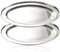 com-four® Cuenco ovalado 2x - fuentes de metal - para la cocina, la oficina y como decoración - cuenco decorativo para presentar frutas, verduras, dulces (2 veces 35-21 cm)