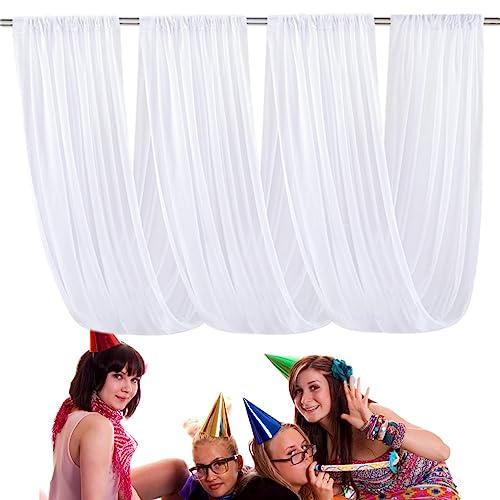 Facynde Tessuto Drappeggiato per di Nozze, Tende da soffitto per Matrimoni, Drappeggi in Tulle, Tende da soffitto Chic per ricevimenti di Nozze, Cerimonia di Fidanzamento
