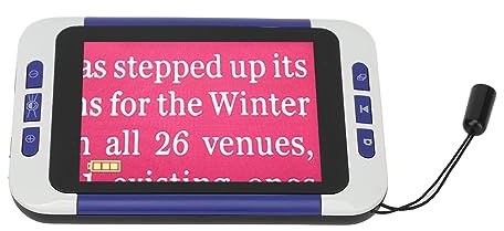 Loupe Numérique Portable, Grossissement 2-32X Aide à la Lecture Électronique Loupe D'Écran à 26 Modes De Couleurs pour les Personnes Malvoyantes, les Enfants et les Personnes