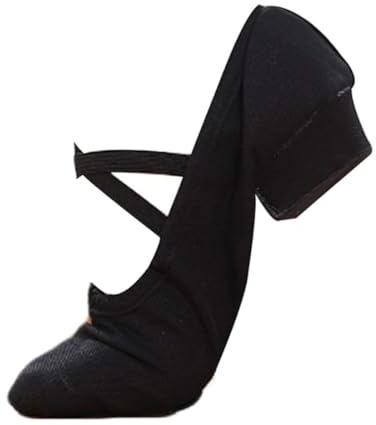 Inlefen Scarpe Basse con Tacco Basso Jazz di Danza Classica per Donna