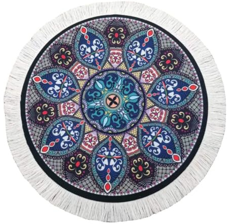 Mini Teppich Mauspad mit Quaste Oriental Persian Mouse Pad 28x18 cm | Kreative Orientteppich Muster, Perserteppich, Rutschfeste Gummibasis, Kleiner Teppich Tisch Mousepad, Matte