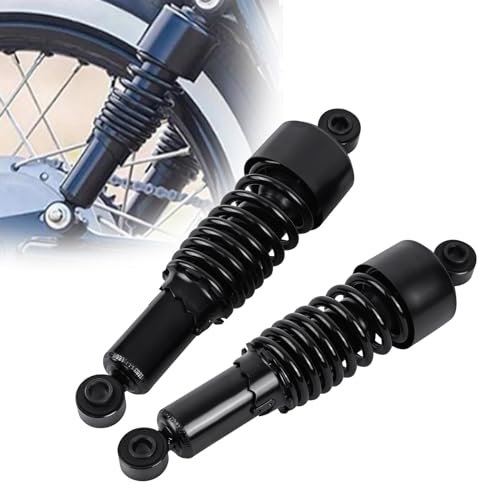 VELLOW 267 Mm 10,5 Zoll Motorrad-Stoßdämpfer Hinten, Verstellbare Stoßdämpfer, Feder, Schwarz, Für Harley-Davidson Sportster 1200 Custom XLH1200C 1996–2001 (Color : 267mm-Black)