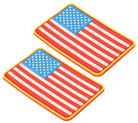 Gogogmee 2stücke Aufnäher Mit Amerikanischer Flagge Diy Kleidung Flagge Aufkleber Decor Für Taschen Rucksäcke Bücherschuhe Etc