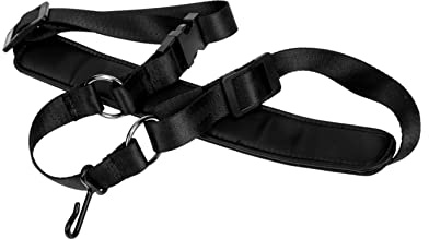 ifundom Verstellbarer Leder Saxophongürtel mit Polsterung und Schwarzem Band für Erwachsene und Kinder Einfacher Gebrauch und Zeitsparend als Saxophon Nackengurt