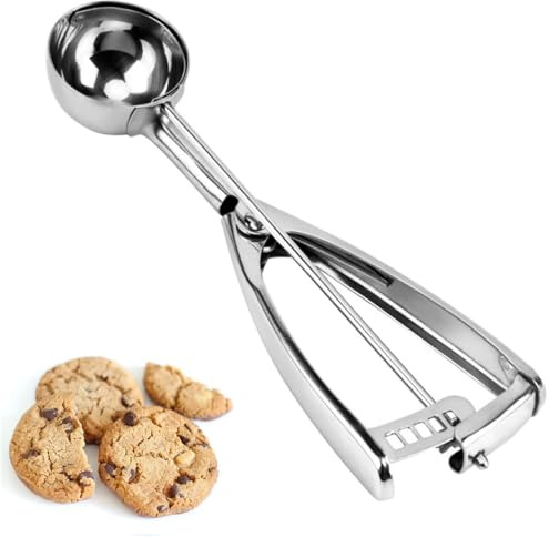 Stainless Steel Cookie Scoop - 1.5Tbsp/23ml/0.7oz, Trigger Release Ice Cream Scooper, Ideal for Baking (#50)