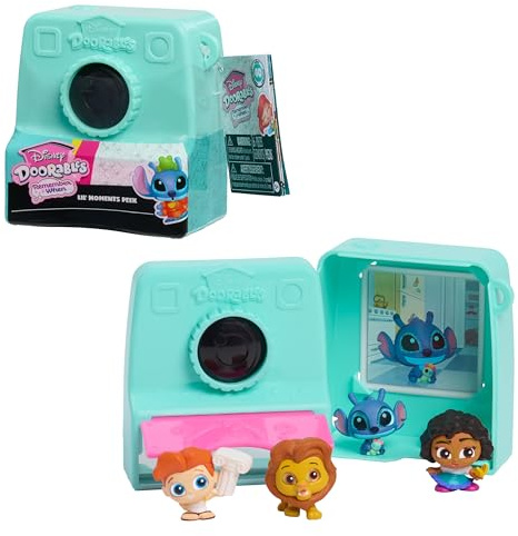 Disney Doorables Remember When Lil' Moments Collection Peek, 5 delar, 4 överraskningssamlarfigurer, leksaker för barn från 5 år Just Play