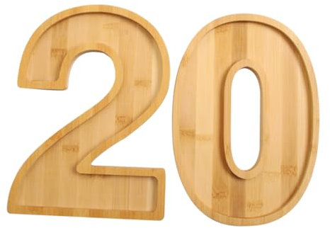 MAGICLULU Multifunctional Charcuterie Box Bamboo Serving Tray Fillable Number 20 for Cheese Snacks