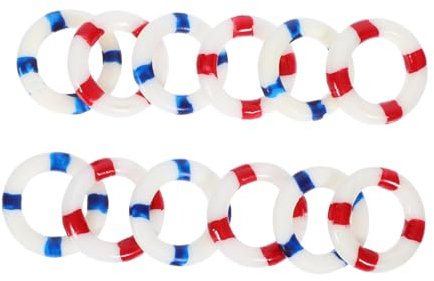 HEALSOPTHY 12pcs Miniature Life Models Mediterranean Style Craft Swimming Decor for House and Cake Decoration Sturdy Resin Material Fun and Detailed Design
