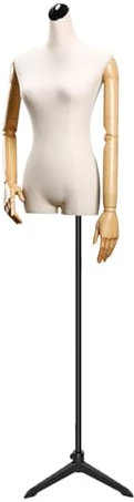 schneiderpuppe Schneiderpuppe Damenbüste Weiblich Schaufensterpuppe, Höhe Verstellbar 55-73 Zoll Frau Schneiderbüste Schaufensterständer Mit Kunststoffarm Zum Nähen Von Kleiderform for Clothing Shop D