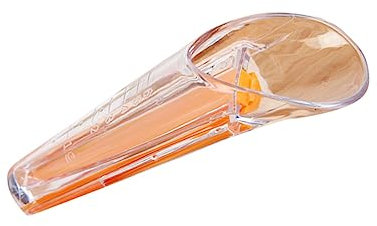 SMASOLO 2pezzi Bilancia Per Misuratore Secco Misurino Trasparente in Plastica Spessa Con Scala Clip Tenuta Gadget Da Cucina Arancione
