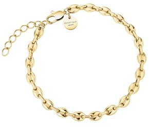 Rosefield Coffee Bean Bracelet for Women – Gold Chain - Stainless Steel – Modern womens bracelet – Womens Jewellery – Timeless Everyday Elegance
