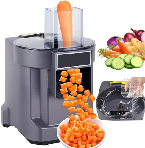 Coupe-LéGumes Professionnel 3 En 1, Robot Multifonction 100 W, Coupe-Pommes De Terre éLectrique, Coupe-Oignons Et RâPe Automatique Pour Usage Professionnel Et Domestique