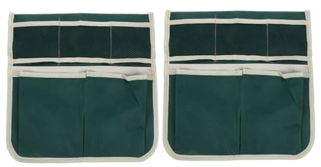 Borsa per Attrezzi da Giardino con Tasche Laterali, 2 Pezzi, Verde