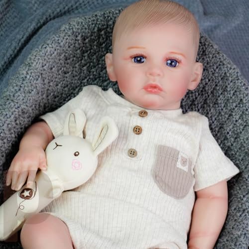 Lebensechte Reborn Babypuppe mit Weichkörper – 18 Zoll Puppe mit Kleidung & Zubehör Kinder & Großeltern