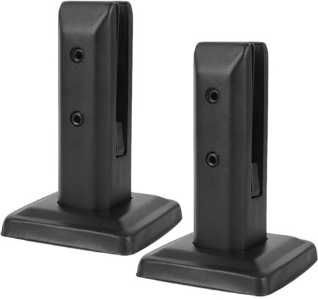 Stehende Glasklemme, Schwarz Glashalter Halterungen mit Schrauben aus 304 Edelstahl, H 160mm Pfostenklemmen für 10-13 mm/0,4-0,5 Zoll Glas, für Treppengeländer Zaun Pool Terrasse Zaun Balkon (2 Stück)