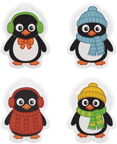 IEA Medical Chauffe-Mains chaufferette réutilisable Pingouin, Lot de 4
