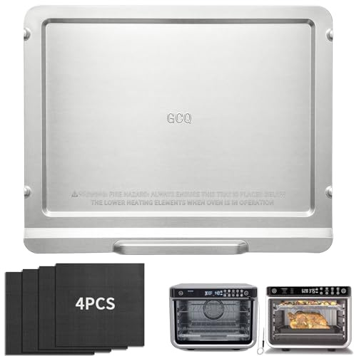 GXF Drip Tray Replacement for Ninja DT201 DT251 Foodi XL Pro Air Fry Oven, 108SH200 Stainless Steel Crumb Tray Grease Catcher Pan with 4 Reusable Oven Liners for Ninja Foodi 10-in-1 Convection Oven