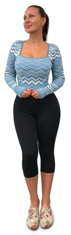 L S U Womens 3/4 Capri Short Leggings Stretchy Fit Pull On Elasticated Waistband Casual Cropped Pants Party Wear (Black 3XL)