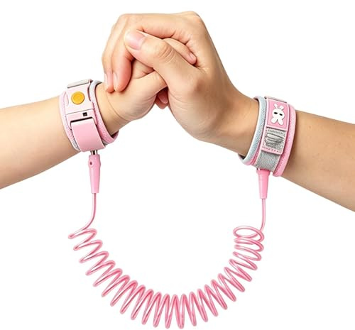 Armbandslänk för barn, magnetisk och reflekterande handledsrem - anti-förlorat armband för promenader - för dagis utomhusresor camping promenader museum semester pojkar och