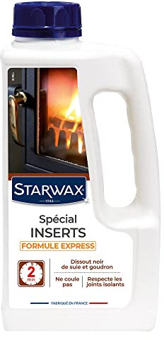 STARWAX Nettoyant Express Inserts pour Poêle et Cheminée - 1L - Idéal pour Nettoyer Efficacement Les Inserts des Poêles et Cheminées - Dissout Les Traces Noires de Fumées et de Suie