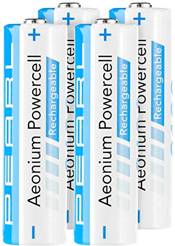 Pearl Pile Ricaricabili - Batterie AA: Batteria Ibrida AA Mignon 2100 mAh Aeonium Powercell Set di 4 (Ricaricabile Batterie, Pacco Batteria Batteria AA, Ricaricabile)
