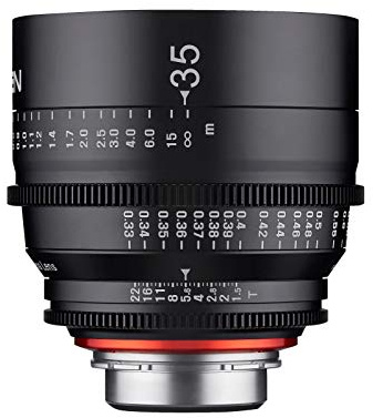 XEEN Cinema 35mm T1,5 Canon EF Vollformat Objektiv MF Cine Video Lens für hohe Auflösungen mit Follow Focus Zahnkränze