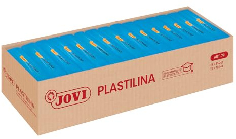 Jovi - Knete, Blau, 350 gr, 15 Stück, trocknet nicht aus | glutenfrei, ungiftig, Kreatives Spielen für Kinder ab 3 Jahren