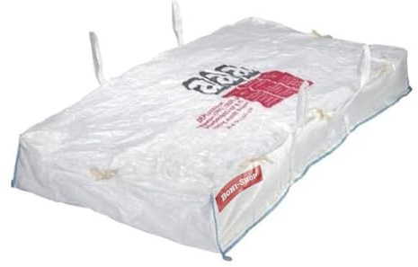 BIG BAG ASBEST 260x125x30 cm, Nennlast SWL 1.000 kg, PLATTENBAG für Asbest, Big Pack Transportsack, Schüttgutbehälter BigBag, Entsorgung Bags