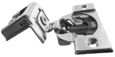 Blum, Compact Blumotion 38C (Round Cup) Hinge & Plate, For 1-1/4 Overlay, Wraparound, Screw-On, 20-Pack