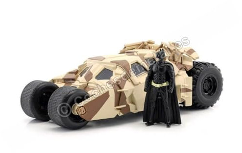 Jada DC Comics The Dark Knight Rises Tumbler Batmobile Die-Cast Car, 1: 24Scale Vehicle Camo & 2.75 Batman Collectible Figurine