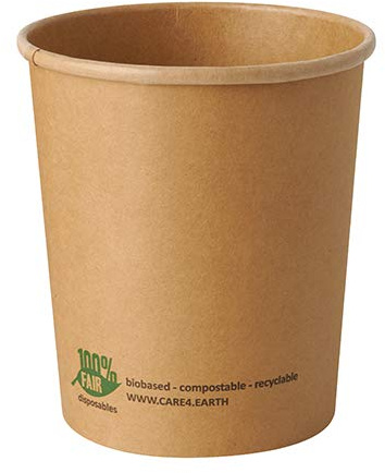 Papstar - 20 x 25 Terrines à soupe, cartonpure rond 940 ml Ø 11,5 cm · 13 cm marron100% Fair
