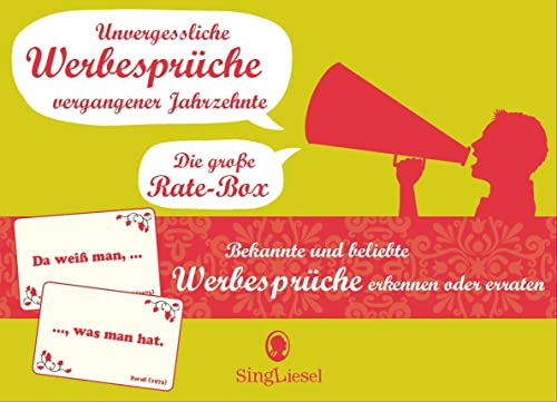 Werbesprüche vergangener Jahrzehnte – Nostalgisches Quiz- und Gedächtnistraining für Senioren und Erwachsene, ideales Geschenk zur Aktivierung und für ... Karten (SingLiesel-Quizspiele für Senioren)