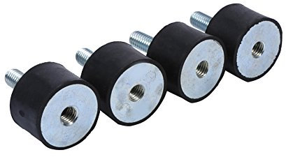 4 Piezas M8 M6 Soportes de Goma Amortiguador Soporte Aisladores de Vibraciones Soporte de Goma M8 Macho Hembra Soporte de Vibración de Amortiguador de Vibración Caucho Antivibraciones