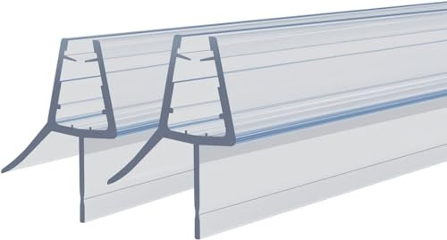 Duschtür Dichtung Ersatzdichtung Duschdichtung 80cm, Bodendichtung Schwallschutz Dichtkeder mit Wasserabweiser für Duschkabine Duschwand mit 4-6mm Glasdicke