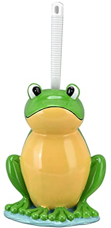 Tier-Toilettenbürsten-Set, niedliche Harz-Frosch-Form-Toilettenbürste Badezimmer-Reinigungsbürste mit Halter-Schüssel-stehendes Toilettenbürsten-Set, Kreative Badezimmer Reinigungsbürste mit Halter