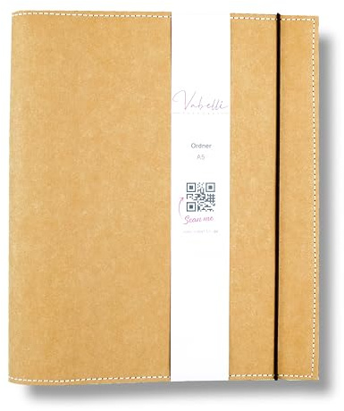 Ringbuch, hellbraun, A5, Personal, A6, 2-fach und 6-fach Ringbuch, SnapPap, im Set mit 60 Blättern, 120g Papier, dots oder blanko, handmade