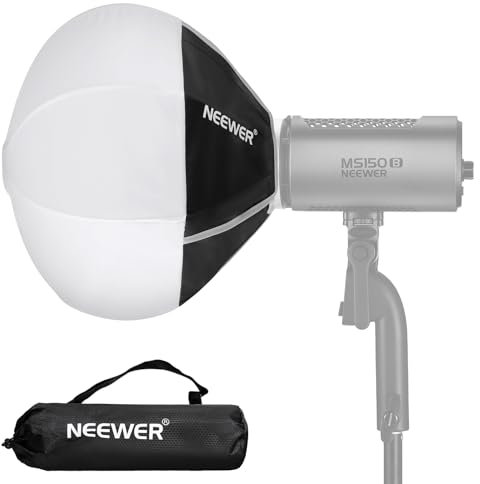 NEEWER 12/30cm Lantern Softbox with NEEWER Mount (Not Bowens Mount), Quick Release 360° Omnidirectional Light Diffuser Modifier Mini Softbox for MS60 MS60B MS60C MS150B LED Video Studio Light, NS6L